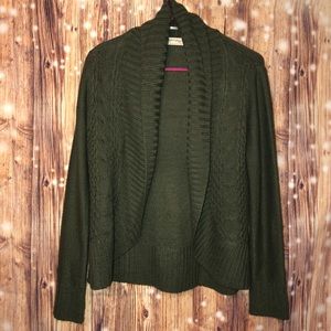 Faded Glory Army Green Sweater Cardigan size M